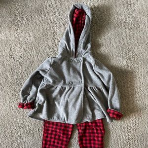 Fleece hoodie and pants set